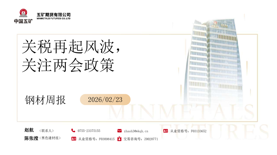 钢材周报：关税再起风波，关注两会政策