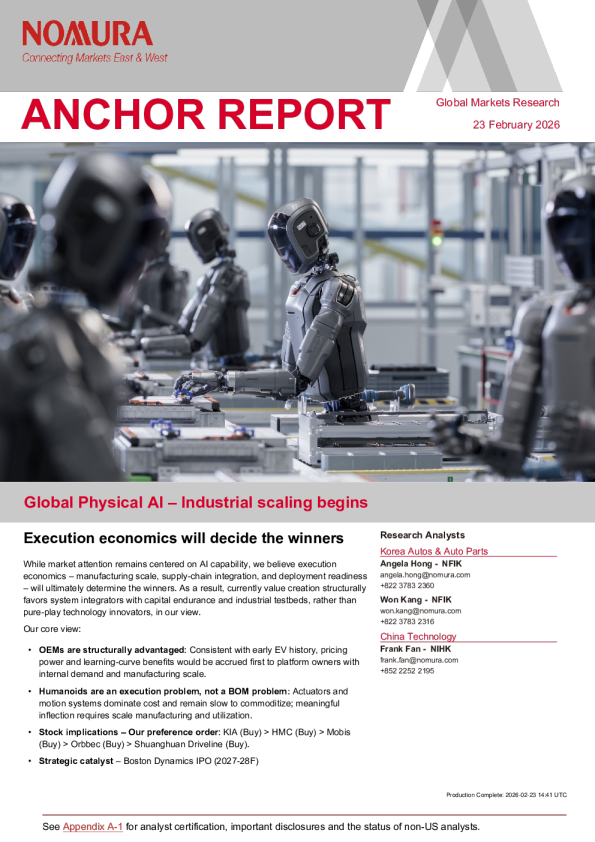 Anchor Report: Global Physical AI: The Industry Scale-Up Starts