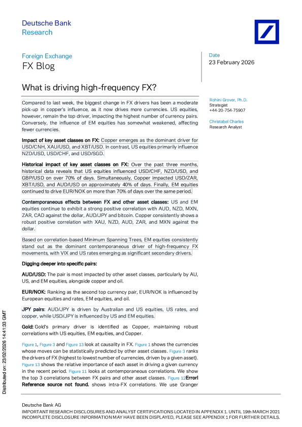 什么在驱动高频外汇交易？