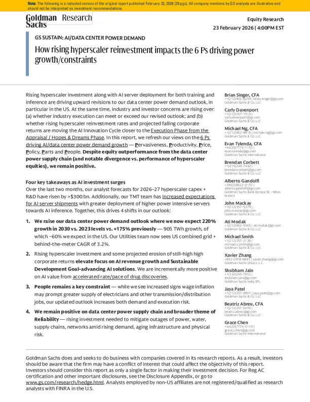 超大规模企业再投资增长如何影响驱动电力发展的6P因素：增长与制约