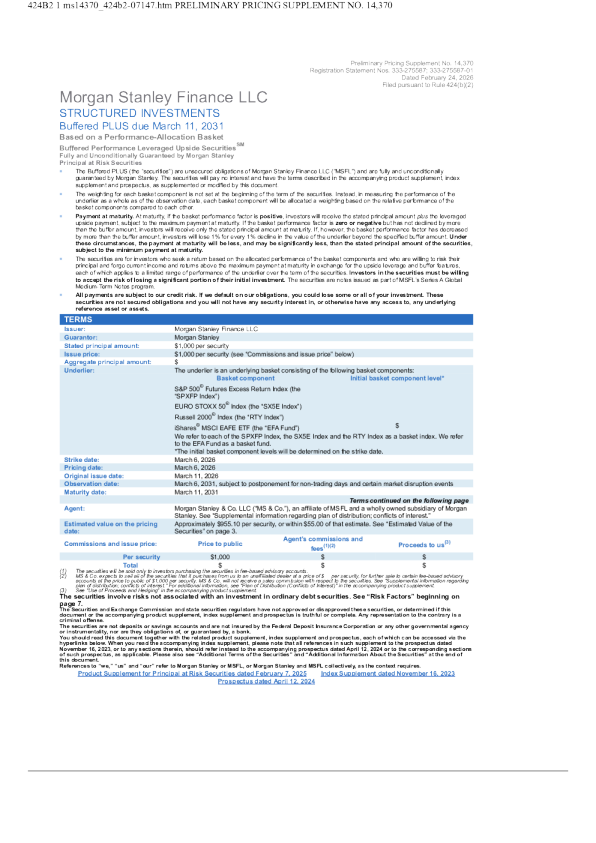 摩根士丹利美股招股说明书(2026-02-24版)