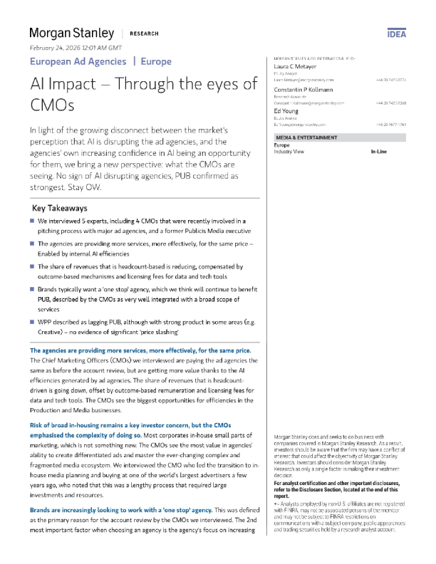 人工智能影响力：首席营销官视角下的欧洲广告代理行业