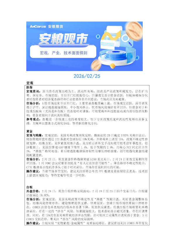 国投安粮期货股指