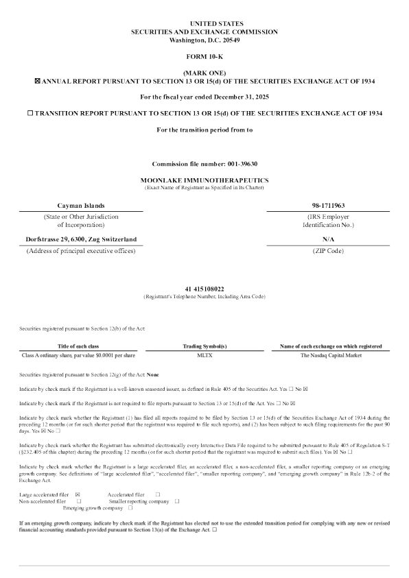 MoonLake Immunotherapeutics-A 2025年度报告