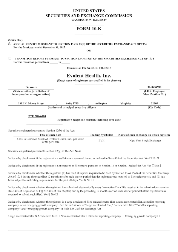 Evolent Health Inc-A 2025年度报告