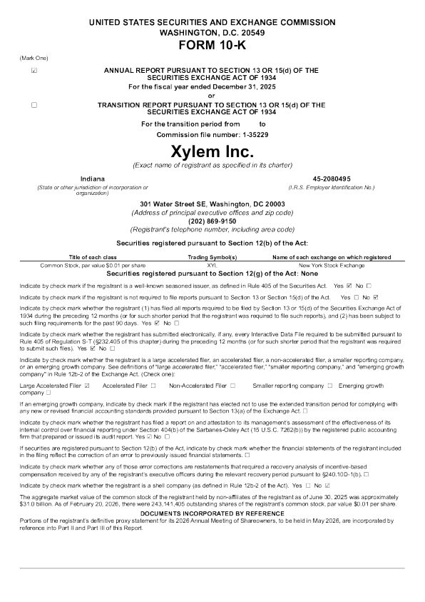 赛莱默 2025年度报告
