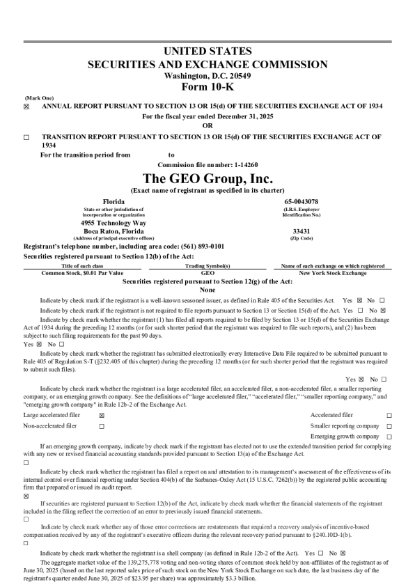 GEO惩教集团 2025年度报告