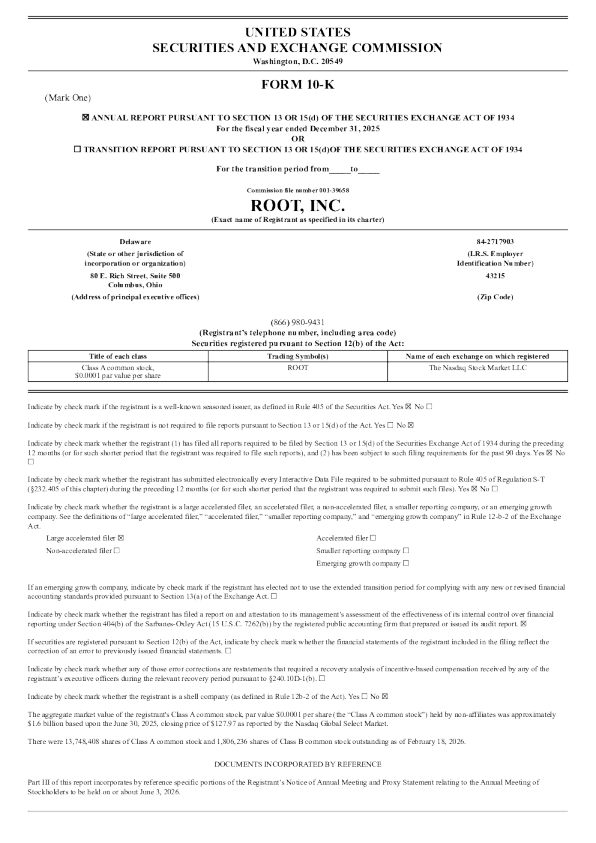 Root Inc-A 2025年度报告