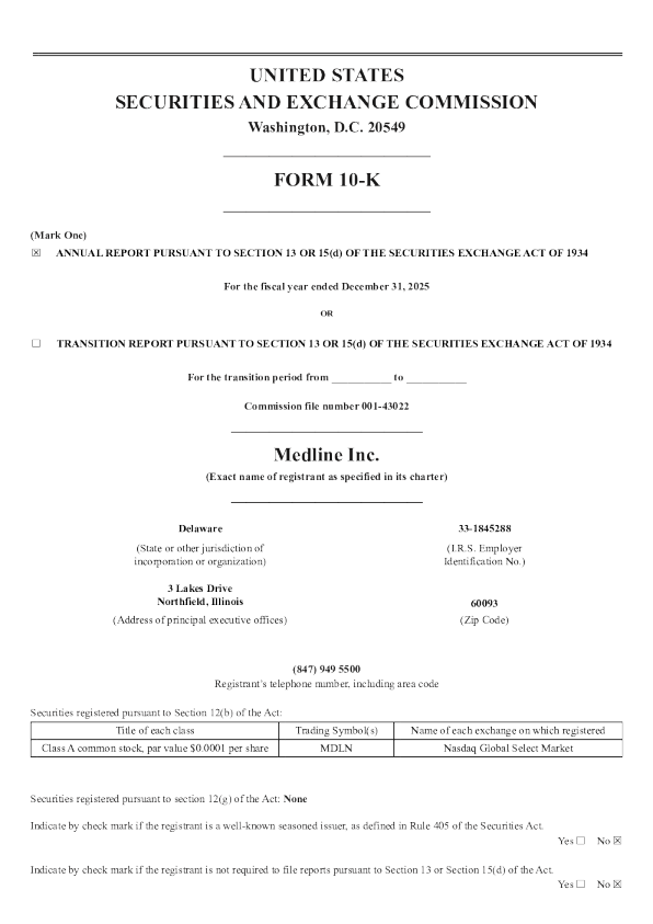 Medline Inc-A 2025年度报告