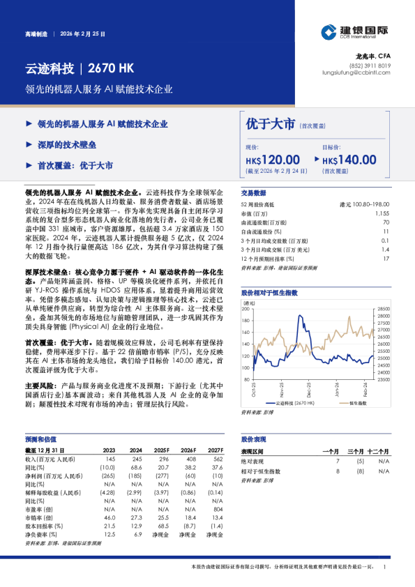 领先的机器人服务AI赋能技术企业