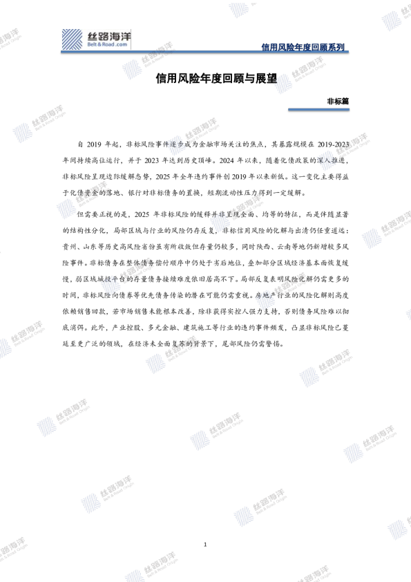 非标篇：信用风险年度回顾与展望