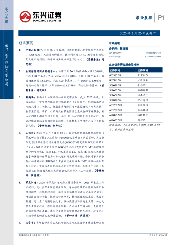 东兴证券晨报