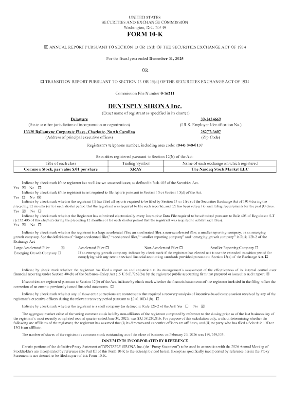 登士柏 2025年度报告