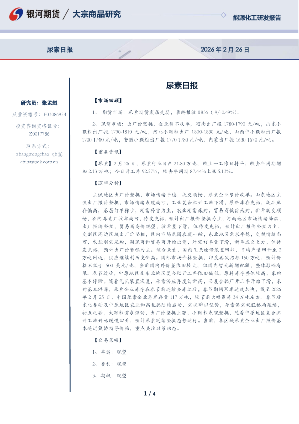 尿素日报
