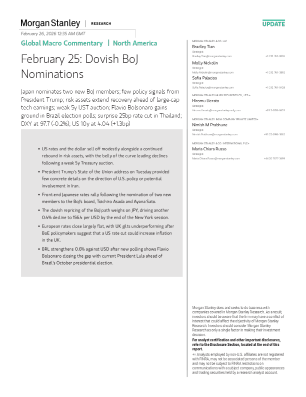 全球宏观评论：日本央行鸽派提名