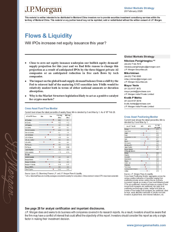 资金流动与流动性：今年IPO会增加净股权发行吗?