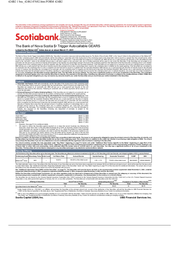 加拿大丰业银行美股招股说明书(2026-02-27版)