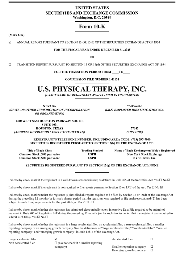 美国理疗保健 2025年度报告