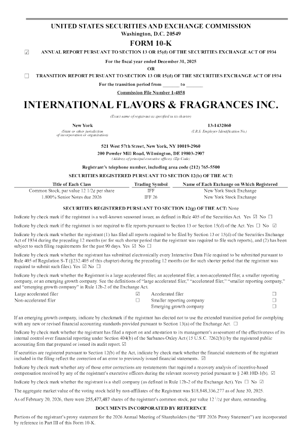 国际香料香精 2025年度报告