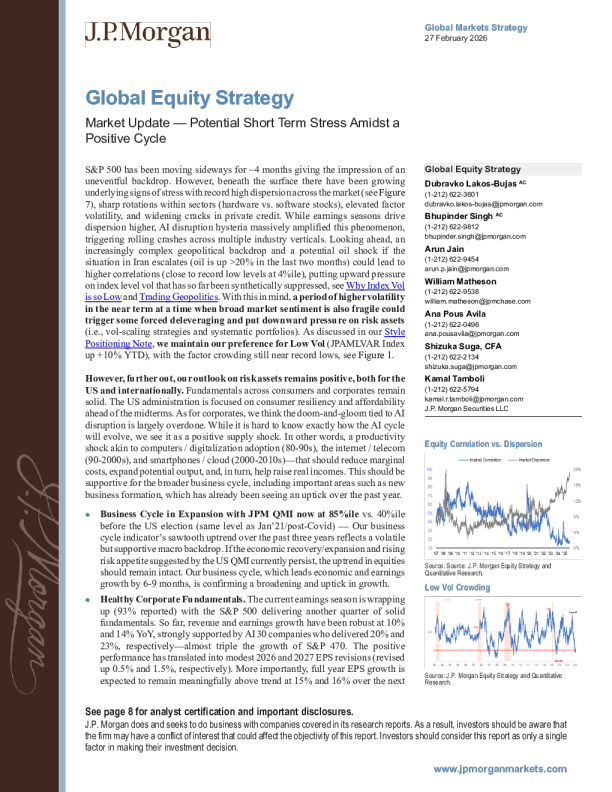 市场更新——积极周期中的潜在短期压力