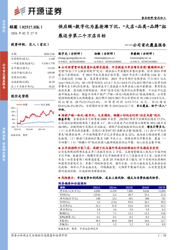 供应链+数字化为基抢滩下沉，“大店+品类+品牌”拓展迈步第二个万店目标——公司首次覆盖报告