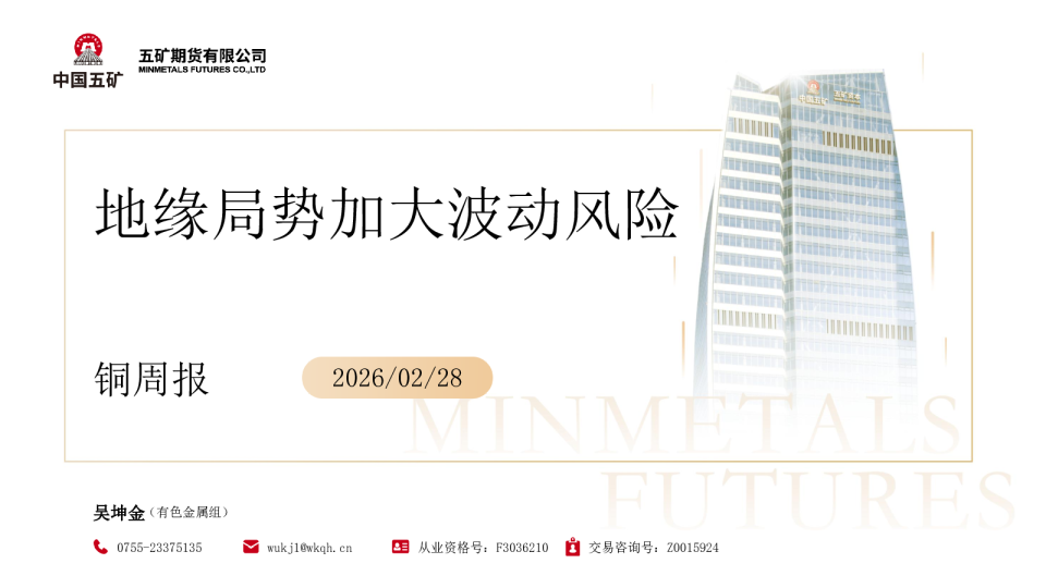 铜周报：地缘局势加大波动风险