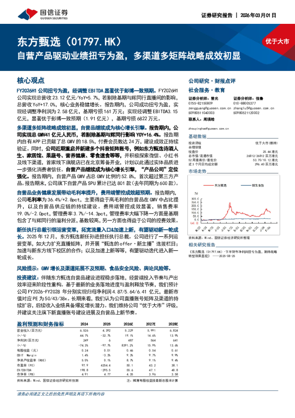 自营产品驱动业绩扭亏为盈，多渠道多矩阵战略成效初显