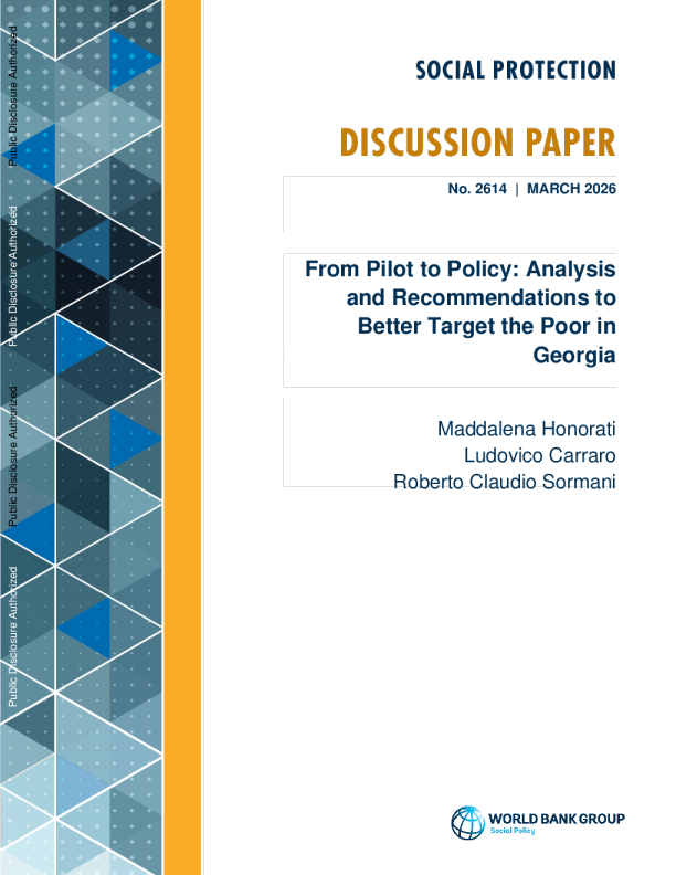 从试点到政策：更好地针对格鲁吉亚穷人的分析和建议（英）