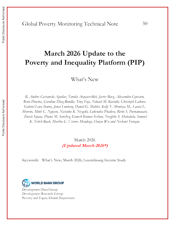 2026年3月贫困与不平等平台（PIP）更新（英）