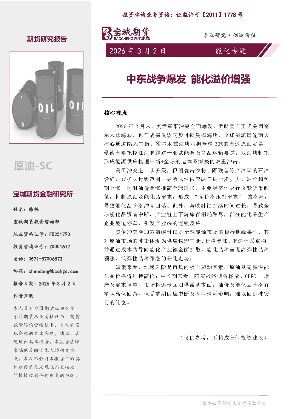 报告封面