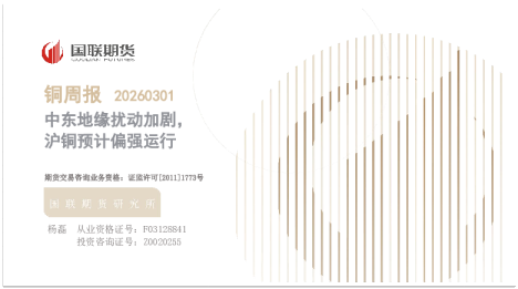 中东地缘扰动加剧，沪铜预计偏强运行：铜周报20260301