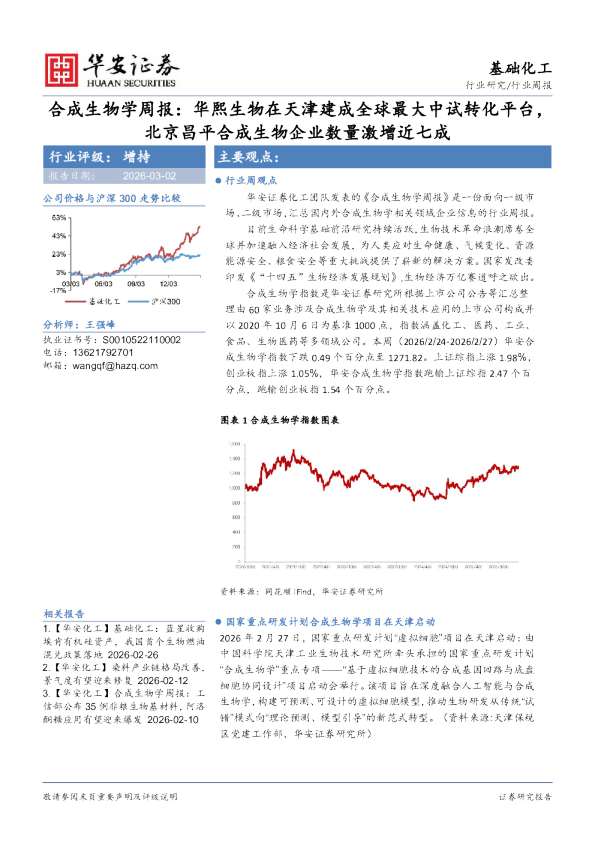 合成生物学周报：华熙生物在天津建成全球最大中试转化平台，北京昌平合成生物企业数量激增近七成