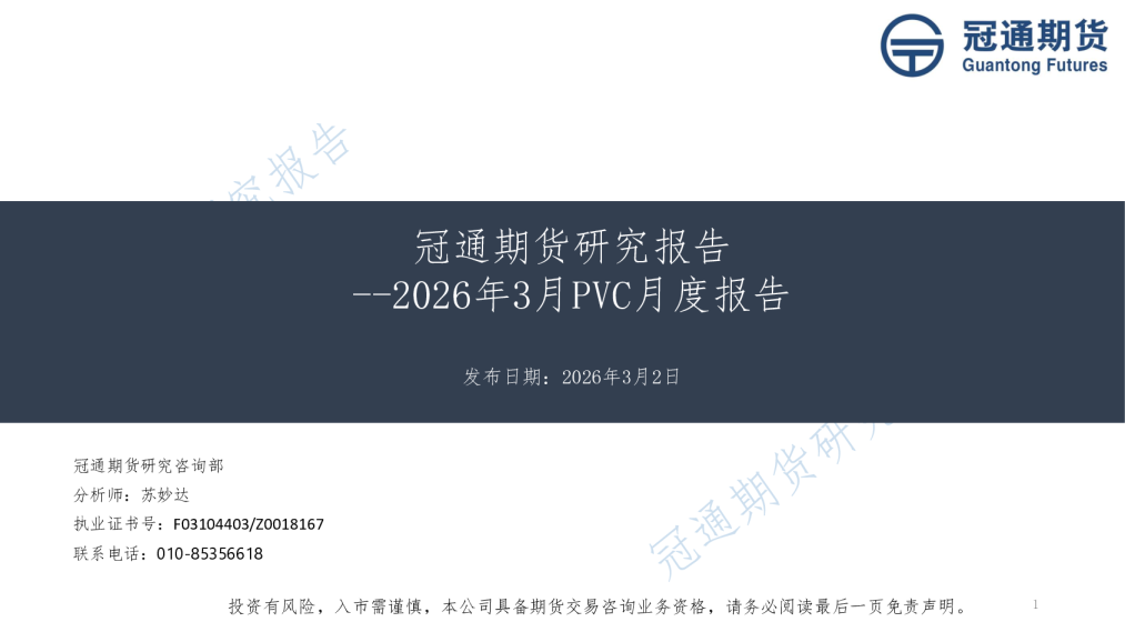2026年3月PVC月度报告