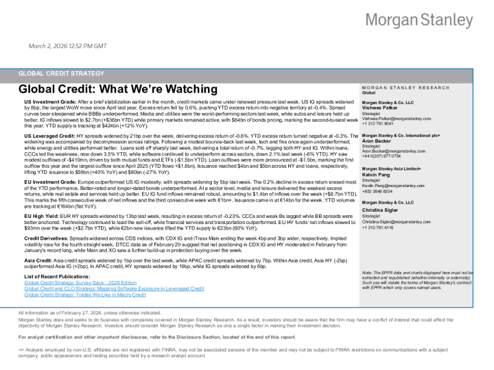 全球信贷：我们关注的要点