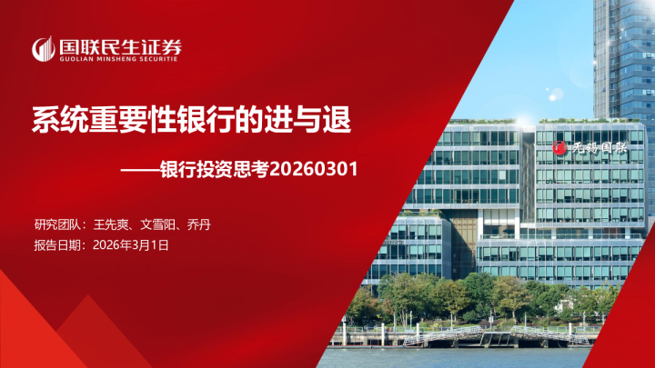 银行投资思考20260301:系统重要性银行的进与退
