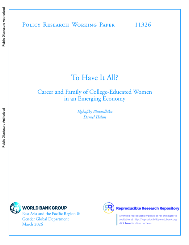 拥有一切?新兴经济体中受过大学教育的女性的职业和家庭