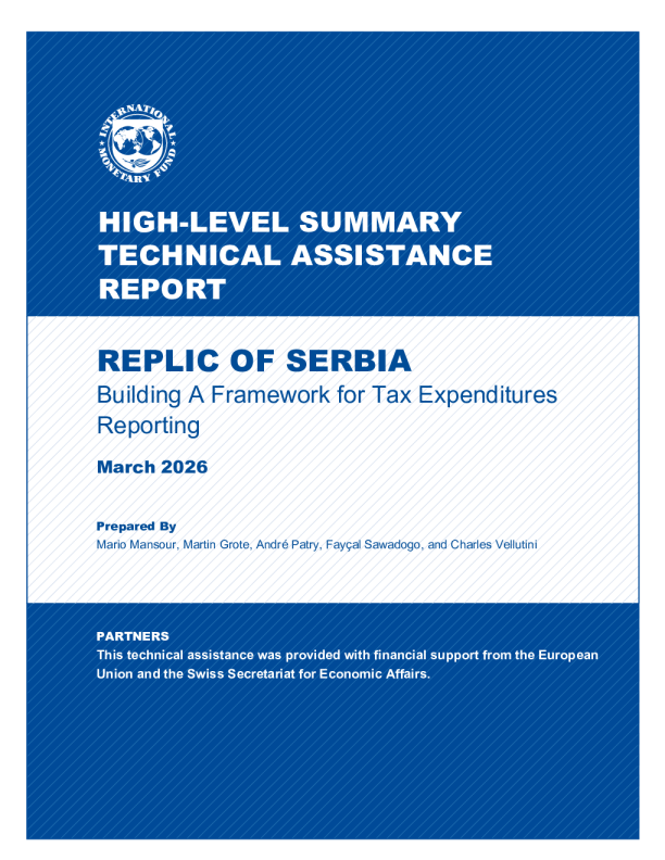 塞尔维亚共和国：建立税收支出报告框架