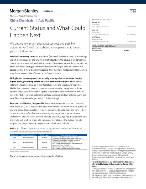 中国化工行业：现状与后续展望