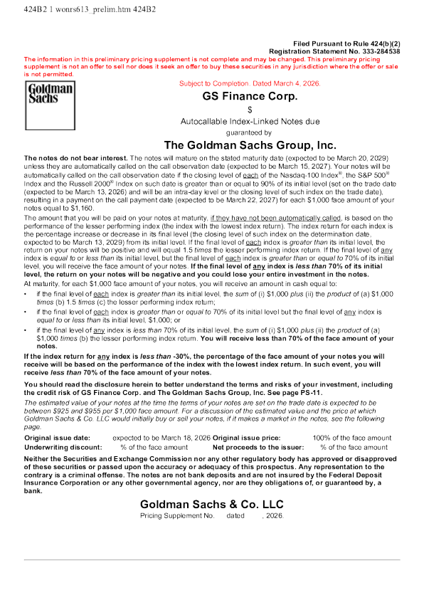 高盛美股招股说明书(2026-03-05版)