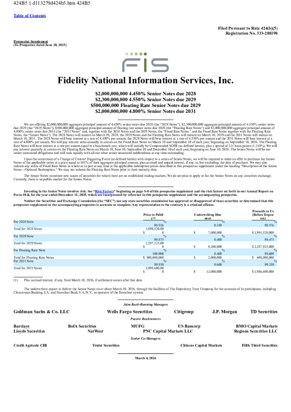 富达国民信息服务美股招股说明书(2026-03-05版)
