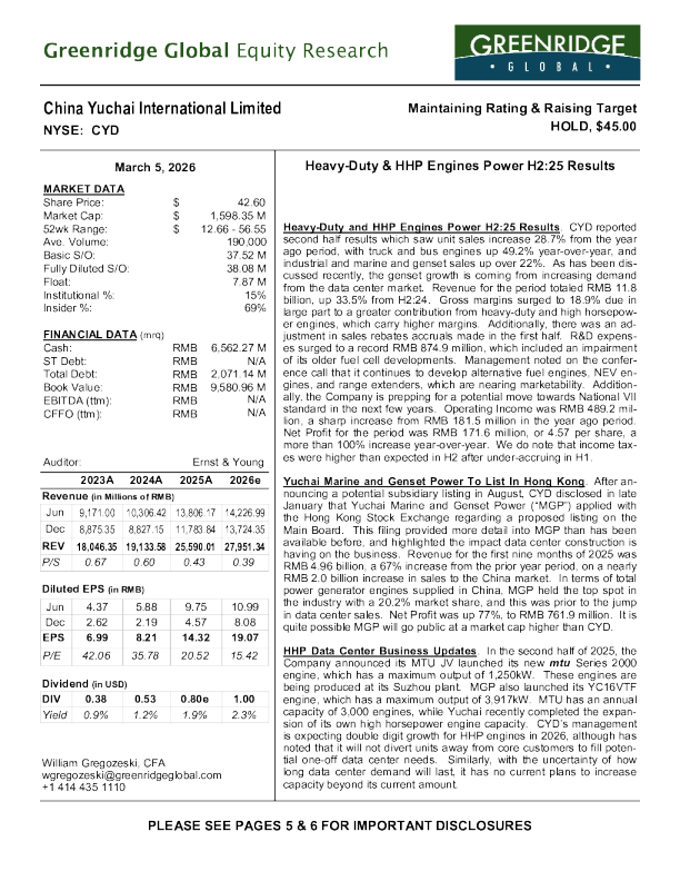 高功率与HHP发动机助力H2:25成就