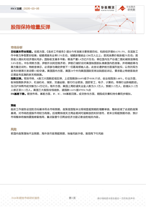 股指保持缩量反弹