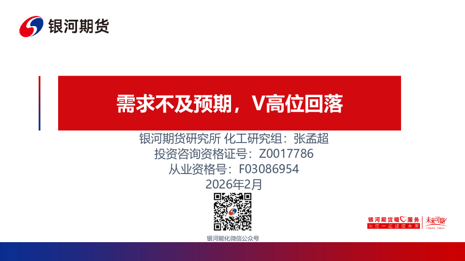 需求不及预期，V高位回落