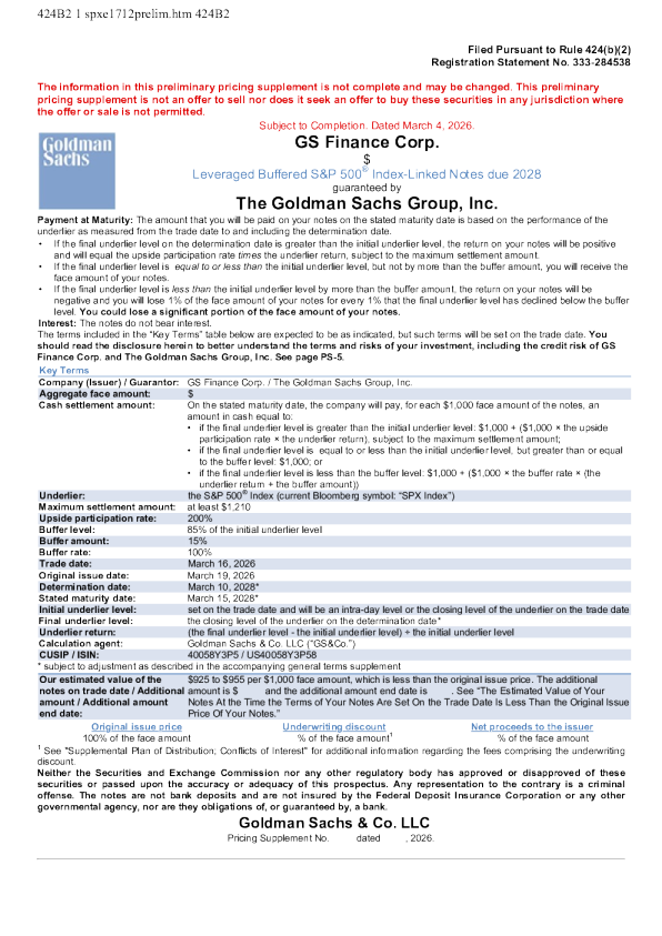 高盛美股招股说明书(2026-03-06版)