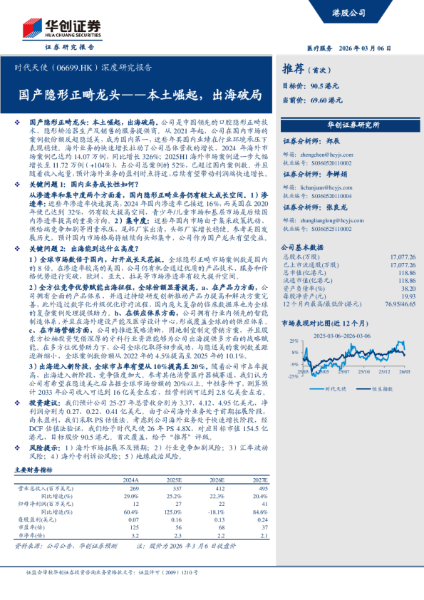 时代天使（06699.HK）深度研究报告
