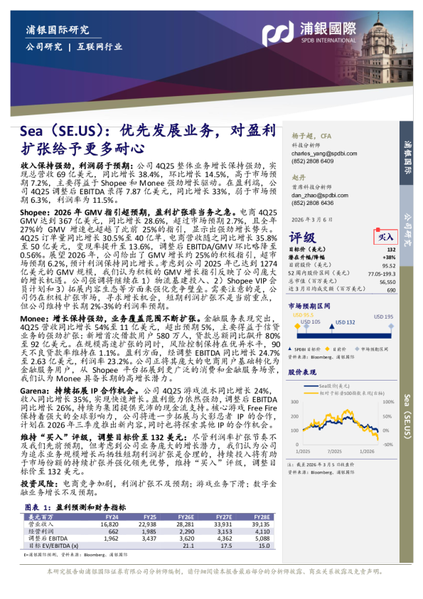 优先发展业务，对盈利扩张给予更多耐心