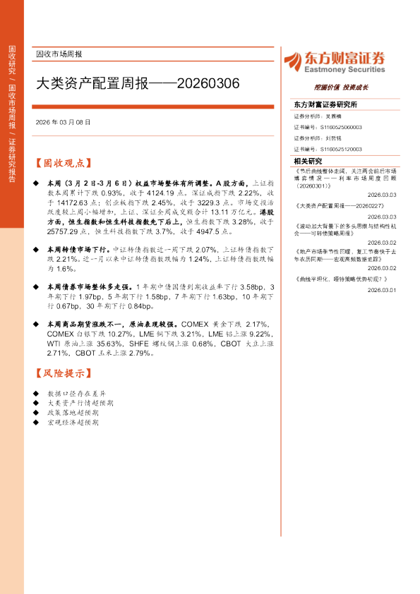大类资产配置周报20260306