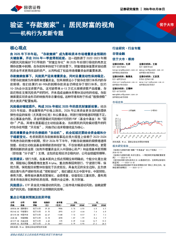 非银金融机构行为更新专题验证“存款搬家”居民财富的视角