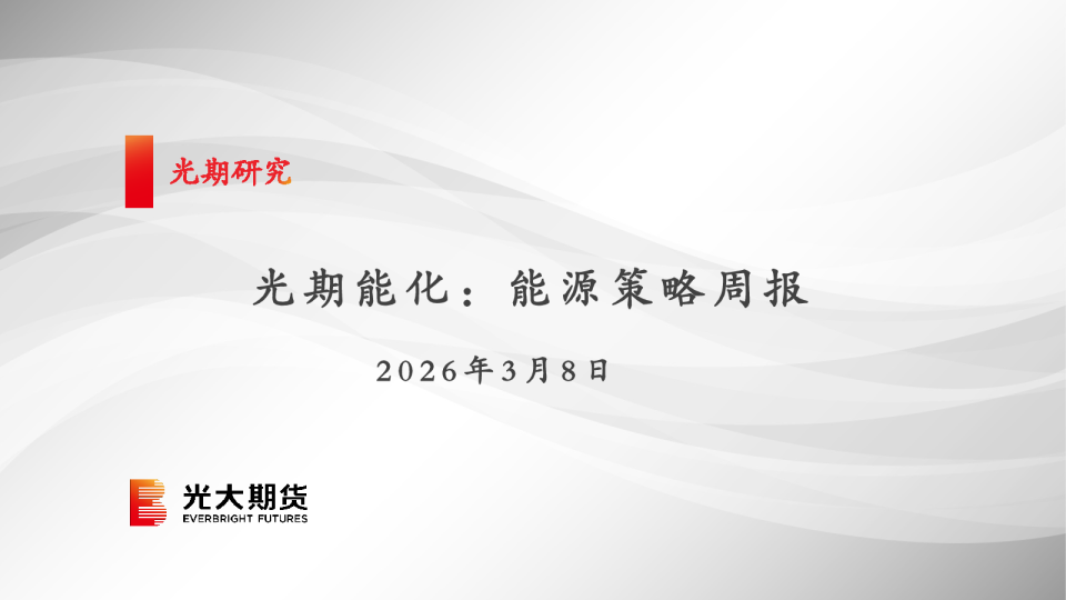 光期能化：能源策略周报
