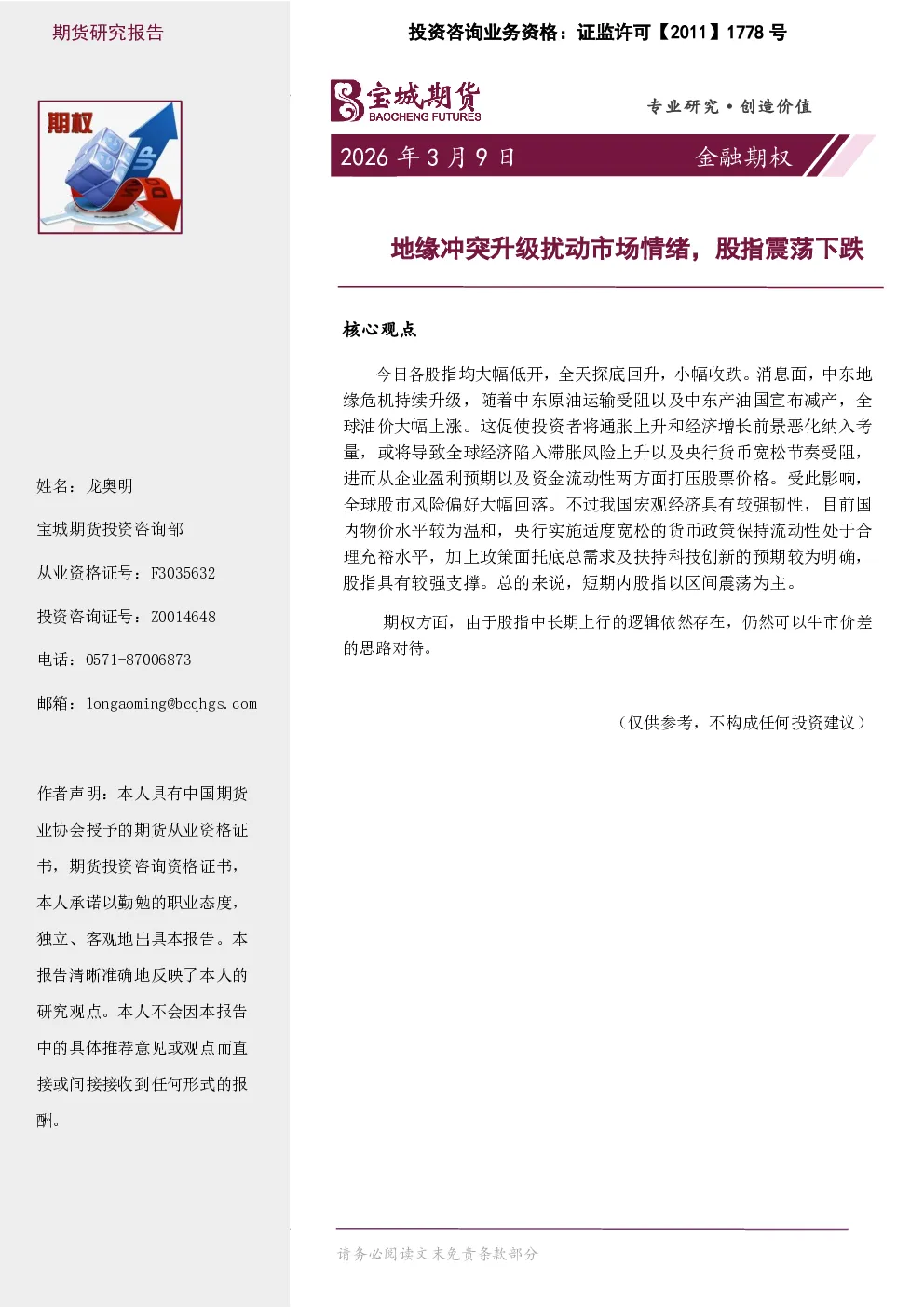 报告封面